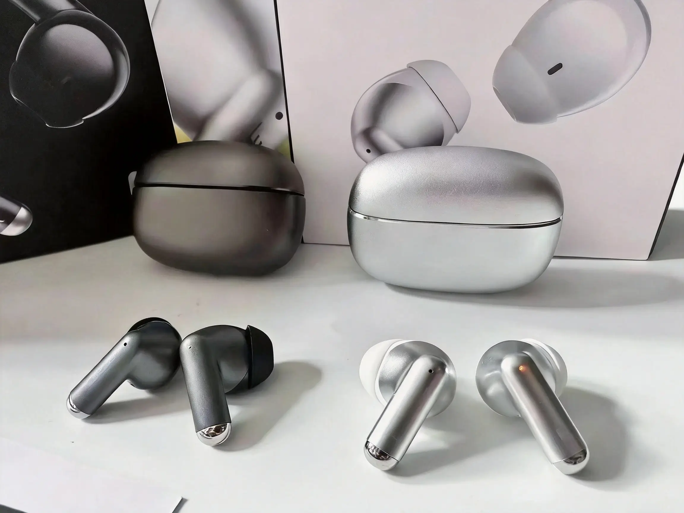 OPEN EARBUDS ULTRA Alloy Series Wireless Bluetooth Earbuds, Premium Metallic Texture ANC Active Noise Cancelling In-Ear Headphones, IPX7 Waterproof Touch Control Sports Earphones for Android iOS