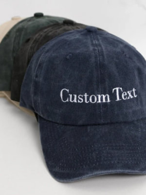 Personalized Embroidered Hat - Personalized Hat - Retro Baseball Cap - Unique Embroidered Hat